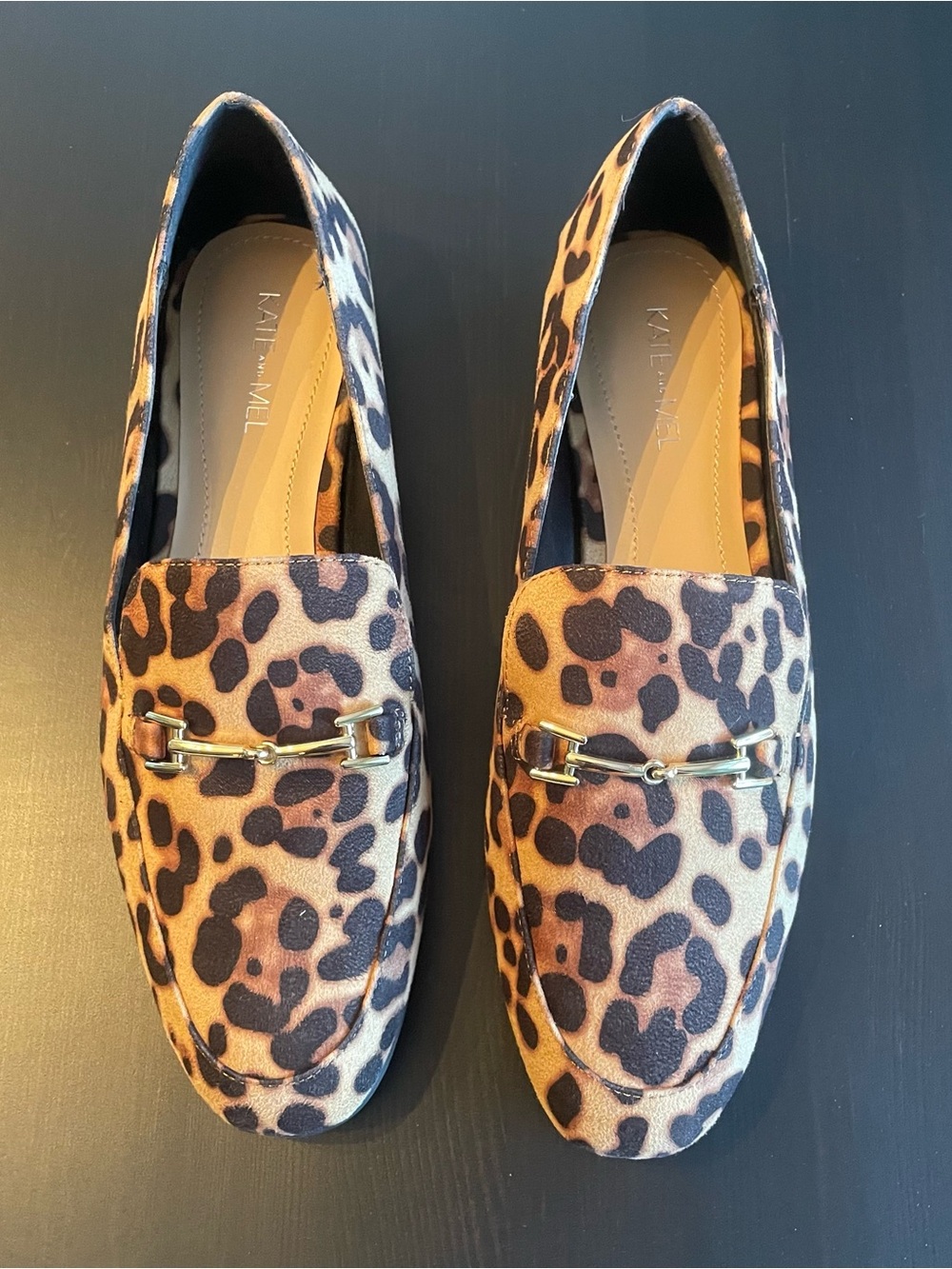 Leopard Print Loafers with Gold Bit
